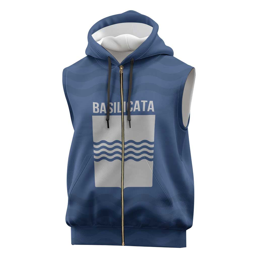 Personalized Italy Basilicata Sleeveless Zip Hoodie Inspiration Flags Style - Wonder Print Shop