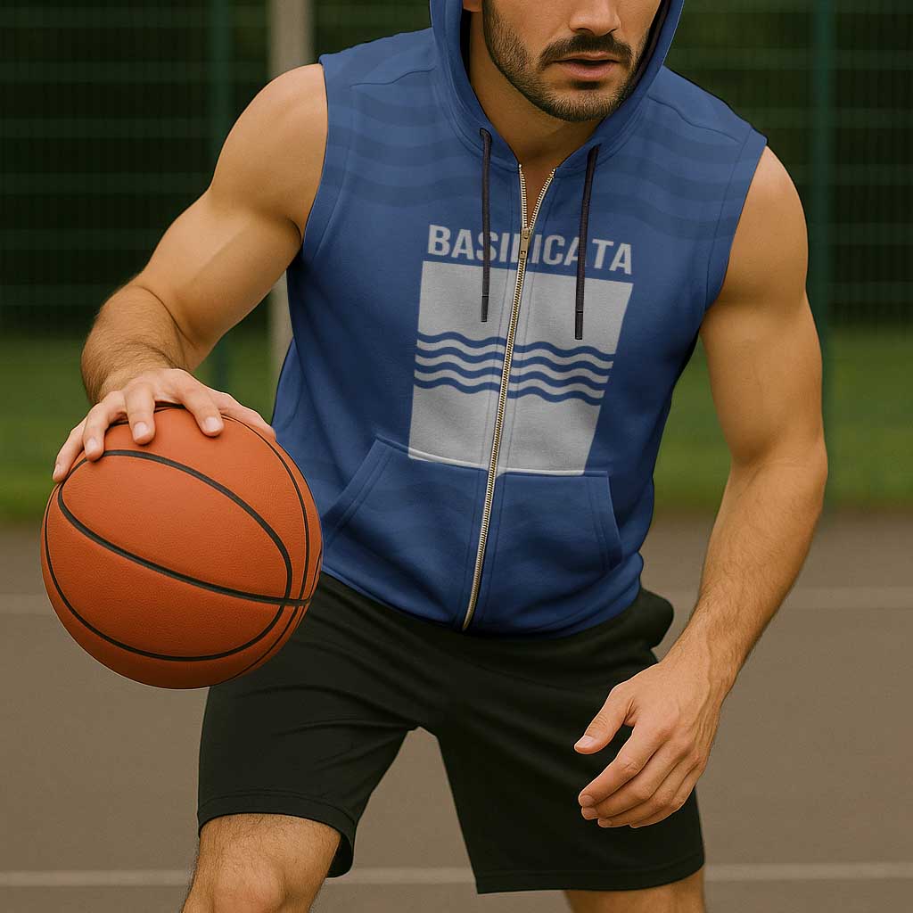 Personalized Italy Basilicata Sleeveless Zip Hoodie Inspiration Flags Style - Wonder Print Shop