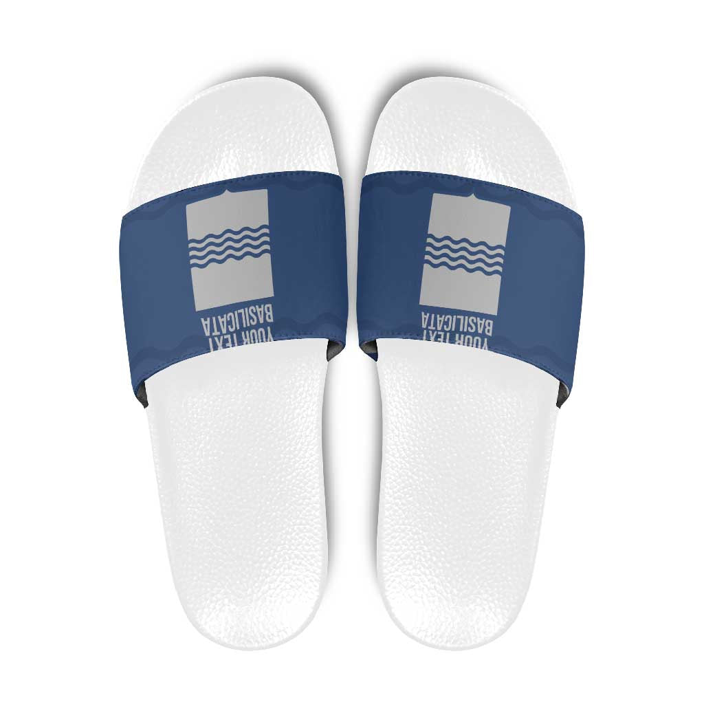 Personalized Italy Basilicata Slide Sandals Inspiration Flags Style - Wonder Print Shop