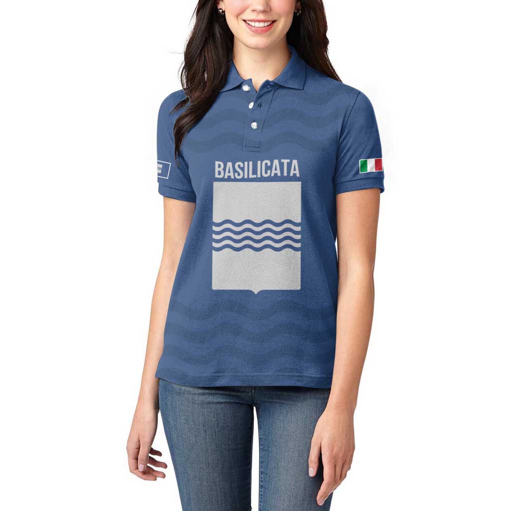 Personalized Italy Basilicata Women Polo Shirt Inspiration Flags Style