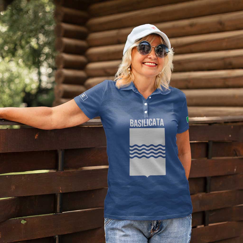 Personalized Italy Basilicata Women Polo Shirt Inspiration Flags Style