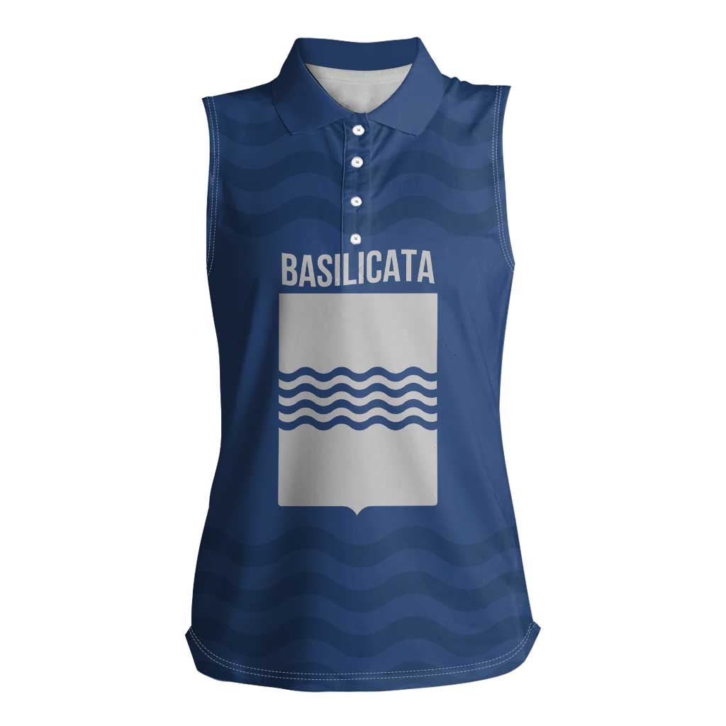 Personalized Italy Basilicata Women Sleeveless Polo Shirt Inspiration Flags Style