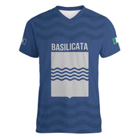 Personalized Italy Basilicata Women V-Neck T-Shirt Inspiration Flags Style