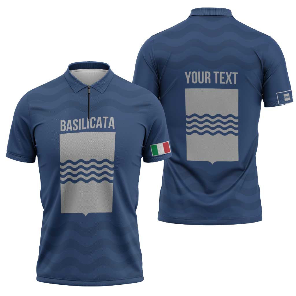 Personalized Italy Basilicata Zipper Polo Shirt Inspiration Flags Style - Wonder Print Shop