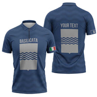 Personalized Italy Basilicata Zipper Polo Shirt Inspiration Flags Style - Wonder Print Shop