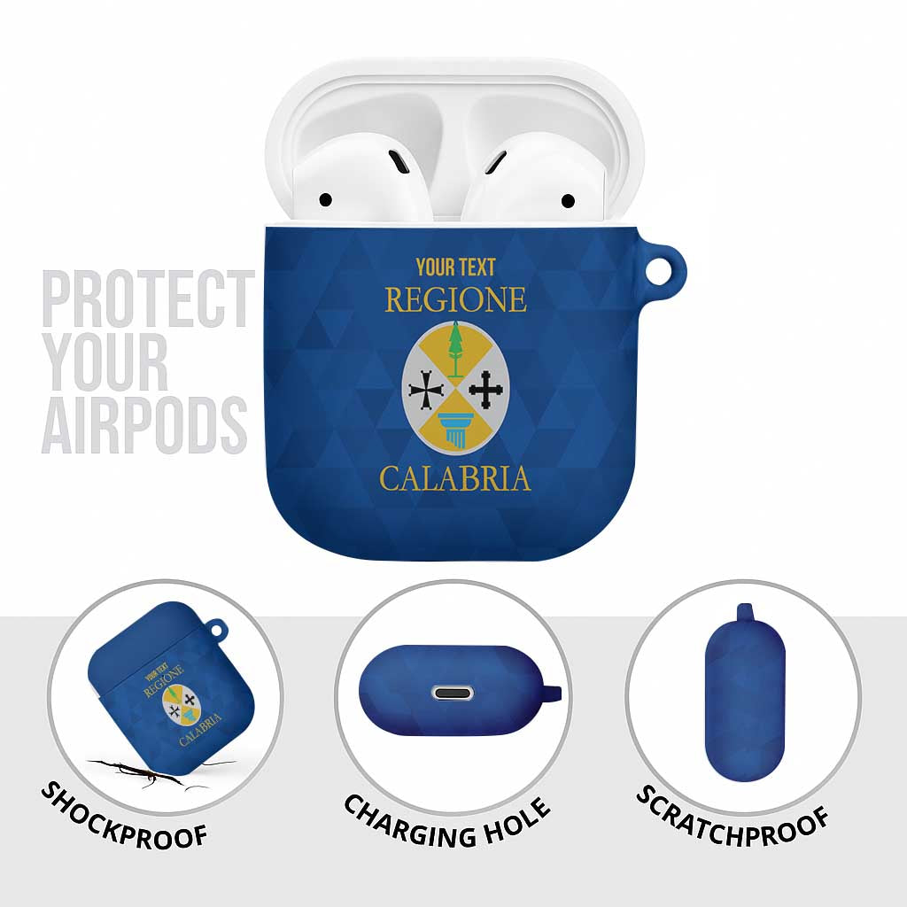 Personalized Italy Calabria AirPods Case Inspiration Flags Style - Wonder Print Shop
