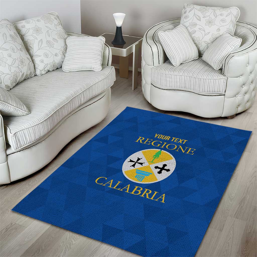 Personalized Italy Calabria Area Rug Inspiration Flags Style