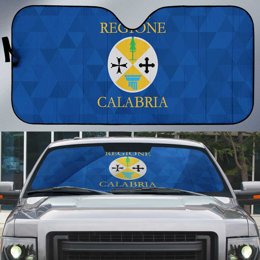 Personalized Italy Calabria Auto Sun Shade Inspiration Flags Style - Wonder Print Shop