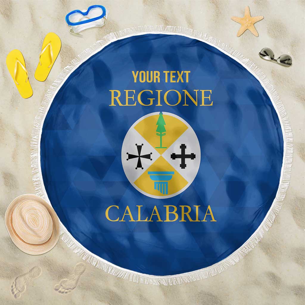 Personalized Italy Calabria Beach Blanket Inspiration Flags Style