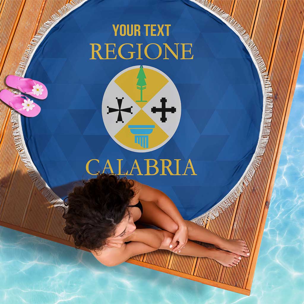 Personalized Italy Calabria Beach Blanket Inspiration Flags Style