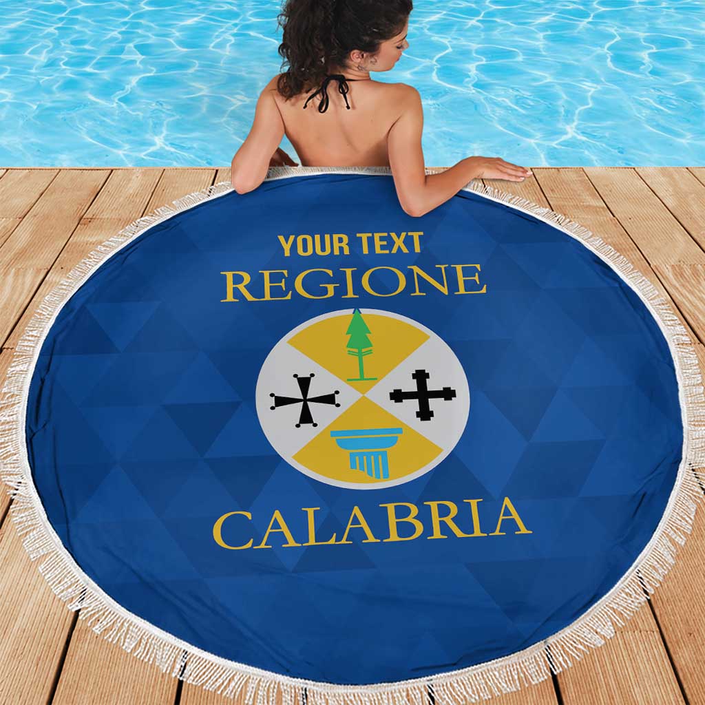 Personalized Italy Calabria Beach Blanket Inspiration Flags Style