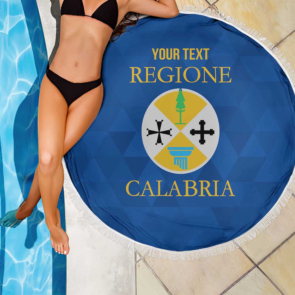Personalized Italy Calabria Beach Blanket Inspiration Flags Style