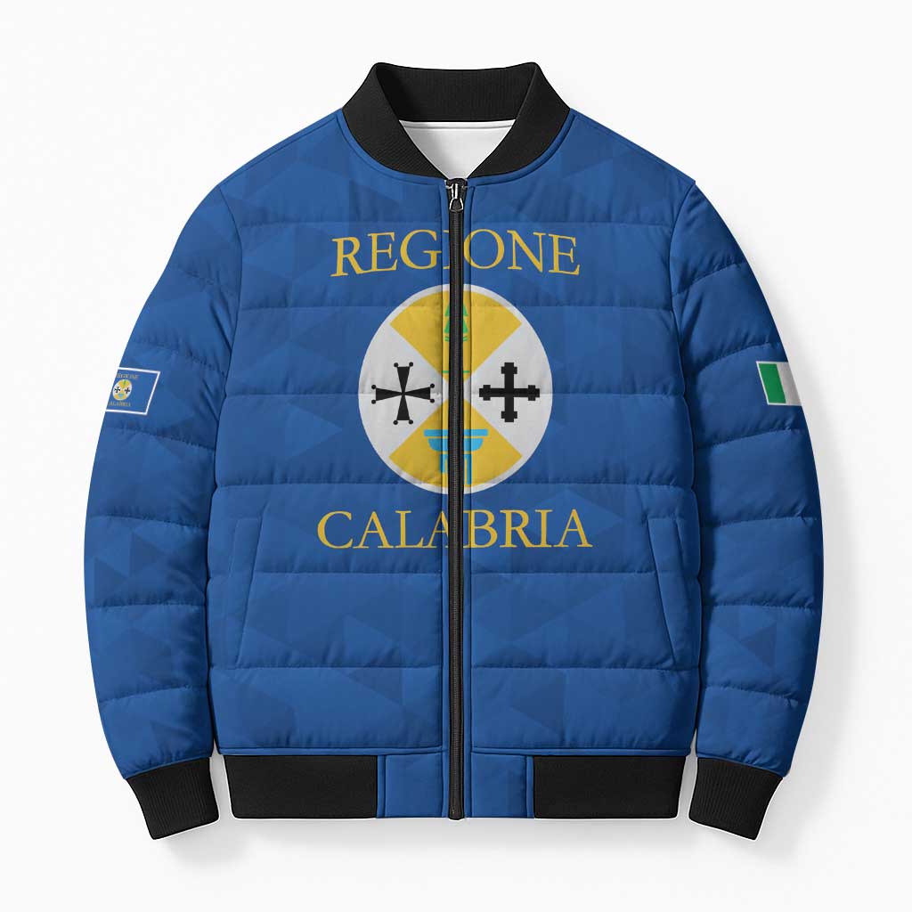 Personalized Italy Calabria Bomber Puffer Jacket Inspiration Flags Style - Wonder Print Shop