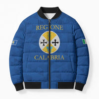Personalized Italy Calabria Bomber Puffer Jacket Inspiration Flags Style - Wonder Print Shop