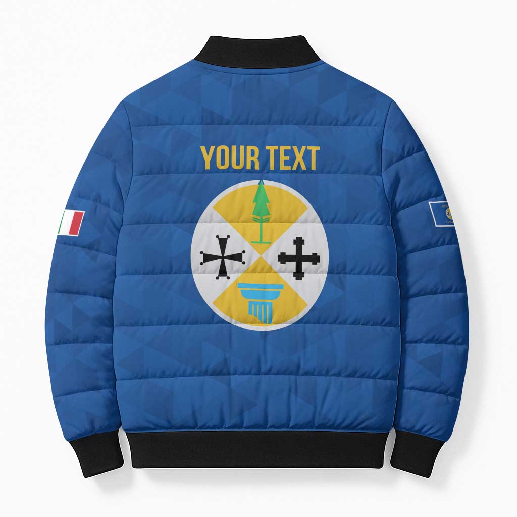 Personalized Italy Calabria Bomber Puffer Jacket Inspiration Flags Style - Wonder Print Shop
