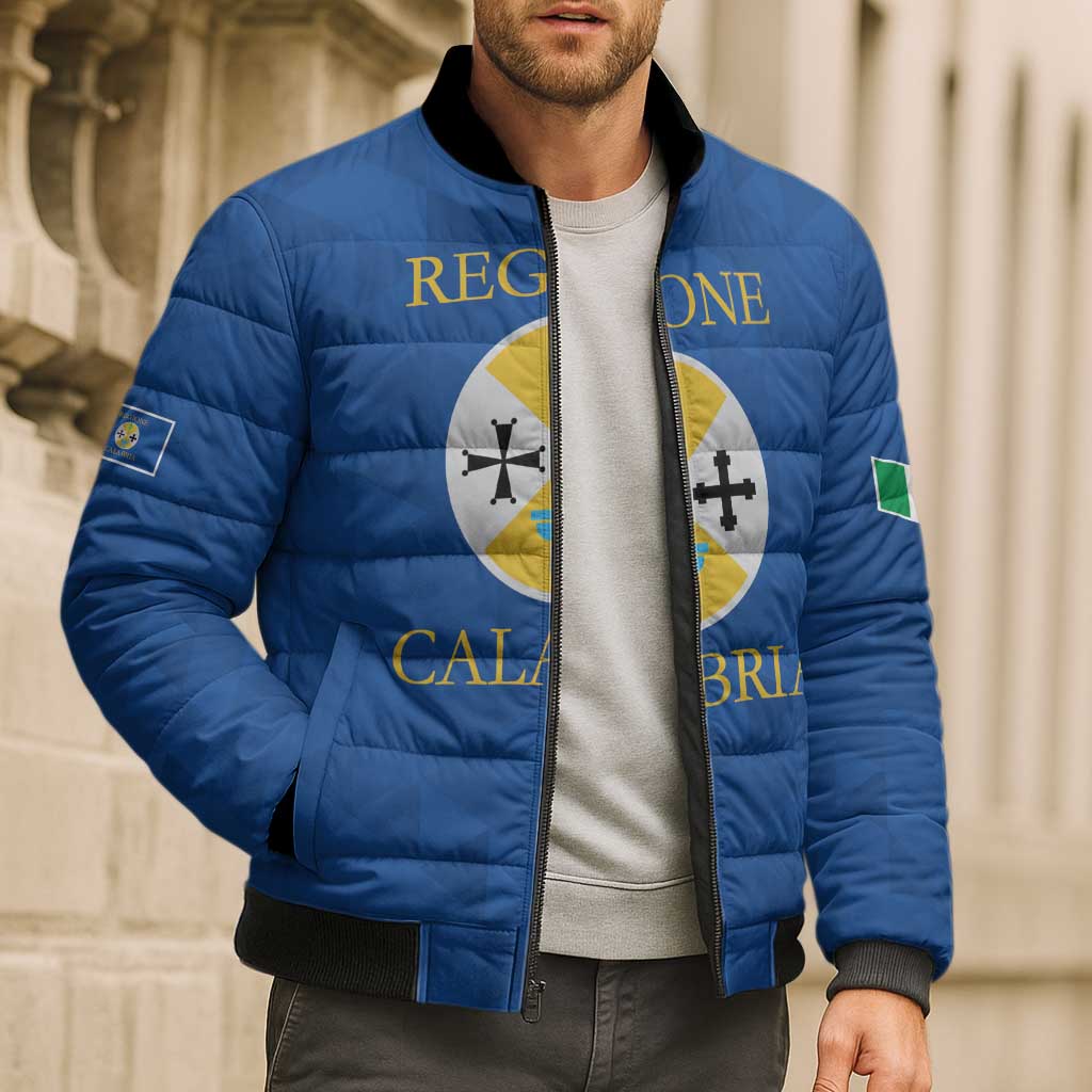Personalized Italy Calabria Bomber Puffer Jacket Inspiration Flags Style - Wonder Print Shop