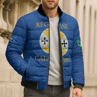 Personalized Italy Calabria Bomber Puffer Jacket Inspiration Flags Style - Wonder Print Shop