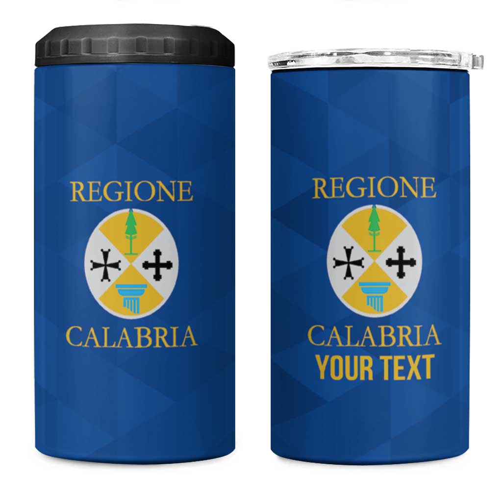 Personalized Italy Calabria 4 in 1 Can Cooler Tumbler Inspiration Flags Style