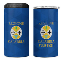 Personalized Italy Calabria 4 in 1 Can Cooler Tumbler Inspiration Flags Style