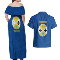 Personalized Italy Calabria Couples Matching Off Shoulder Maxi Dress and Hawaiian Shirt Inspiration Flags Style