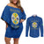 Personalized Italy Calabria Couples Matching Off Shoulder Short Dress and Long Sleeve Button Shirt Inspiration Flags Style