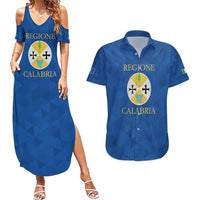 Personalized Italy Calabria Couples Matching Summer Maxi Dress and Hawaiian Shirt Inspiration Flags Style