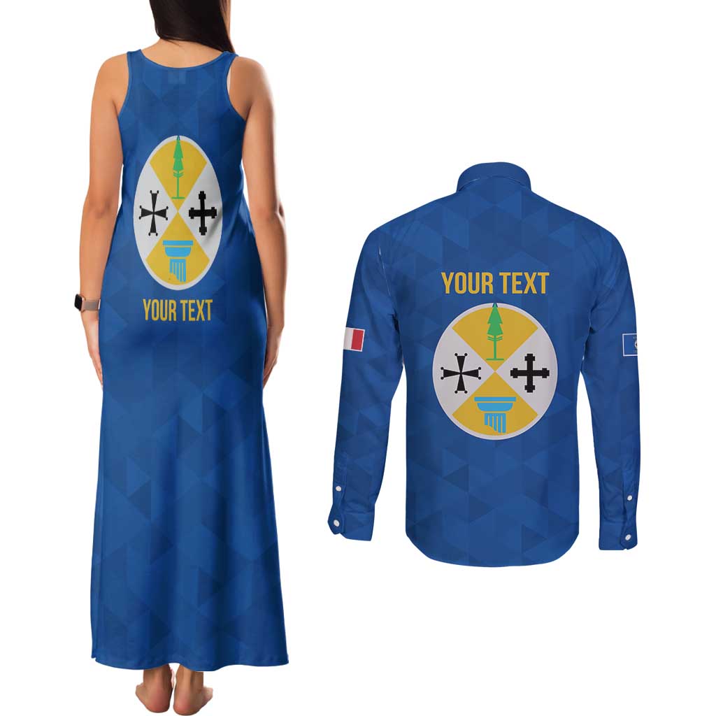 Personalized Italy Calabria Couples Matching Tank Maxi Dress and Long Sleeve Button Shirt Inspiration Flags Style