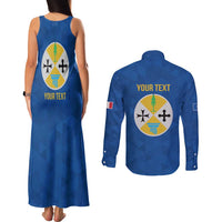 Personalized Italy Calabria Couples Matching Tank Maxi Dress and Long Sleeve Button Shirt Inspiration Flags Style