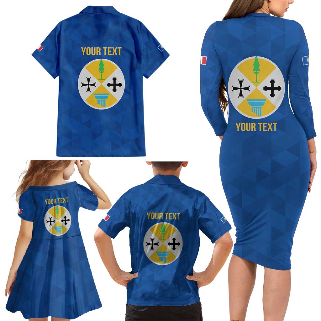 Personalized Italy Calabria Family Matching Long Sleeve Bodycon Dress and Hawaiian Shirt Inspiration Flags Style