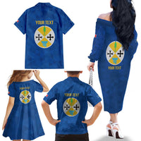 Personalized Italy Calabria Family Matching Off The Shoulder Long Sleeve Dress and Hawaiian Shirt Inspiration Flags Style