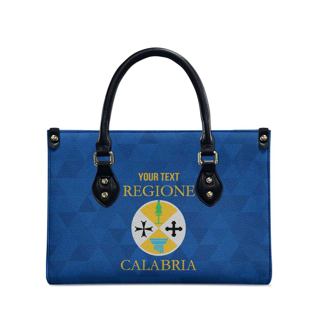 Personalized Italy Calabria Leather Bag Inspiration Flags Style - Wonder Print Shop