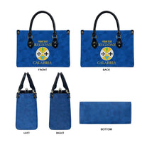Personalized Italy Calabria Leather Bag Inspiration Flags Style - Wonder Print Shop