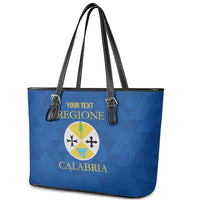Personalized Italy Calabria Leather Tote Bag Inspiration Flags Style