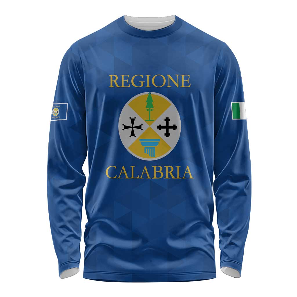 Personalized Italy Calabria Long Sleeve Shirt Inspiration Flags Style