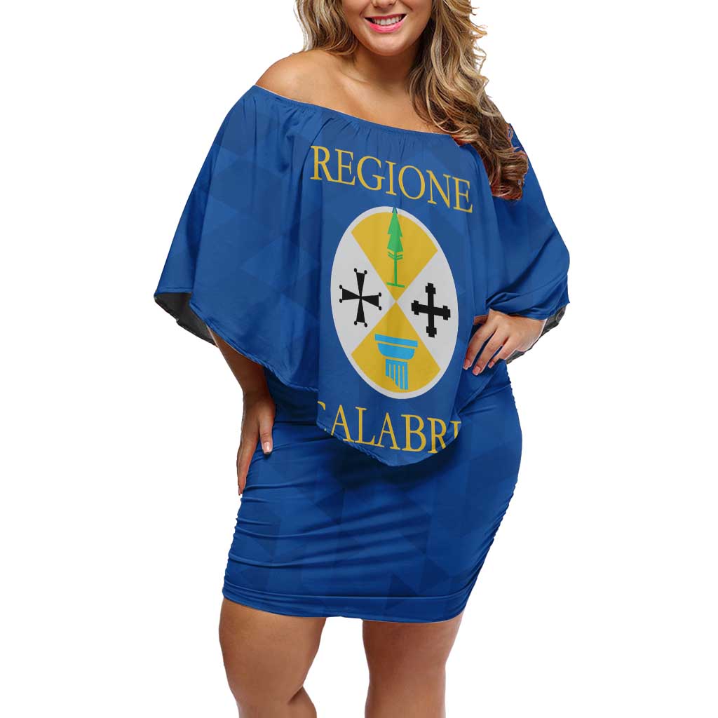 Personalized Italy Calabria Off Shoulder Short Dress Inspiration Flags Style