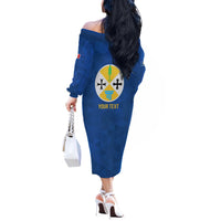 Personalized Italy Calabria Off The Shoulder Long Sleeve Dress Inspiration Flags Style
