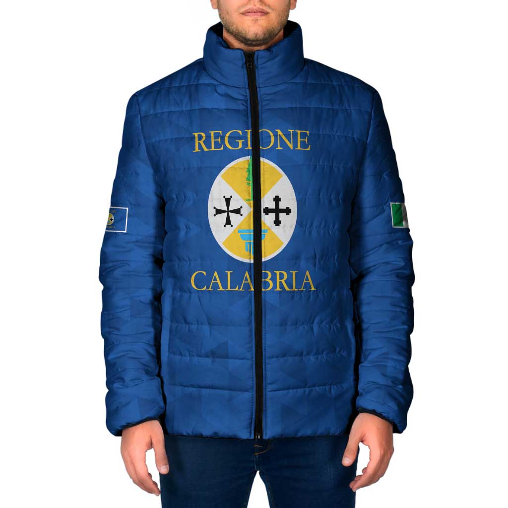 Personalized Italy Calabria Padded Jacket Inspiration Flags Style - Wonder Print Shop