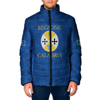 Personalized Italy Calabria Padded Jacket Inspiration Flags Style - Wonder Print Shop