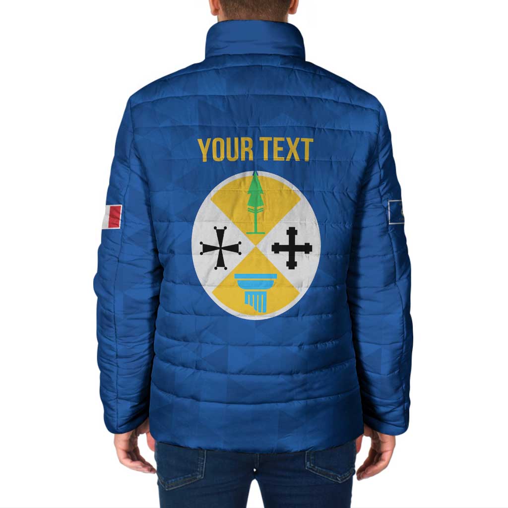 Personalized Italy Calabria Padded Jacket Inspiration Flags Style - Wonder Print Shop