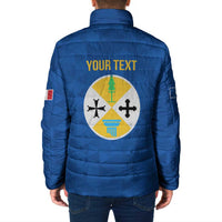 Personalized Italy Calabria Padded Jacket Inspiration Flags Style - Wonder Print Shop