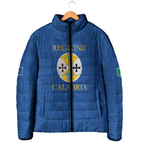 Personalized Italy Calabria Padded Jacket Inspiration Flags Style - Wonder Print Shop