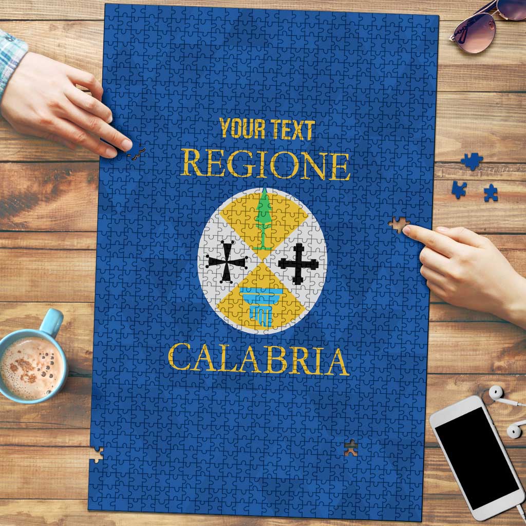 Personalized Italy Calabria Puzzle Inspiration Flags Style - Wonder Print Shop