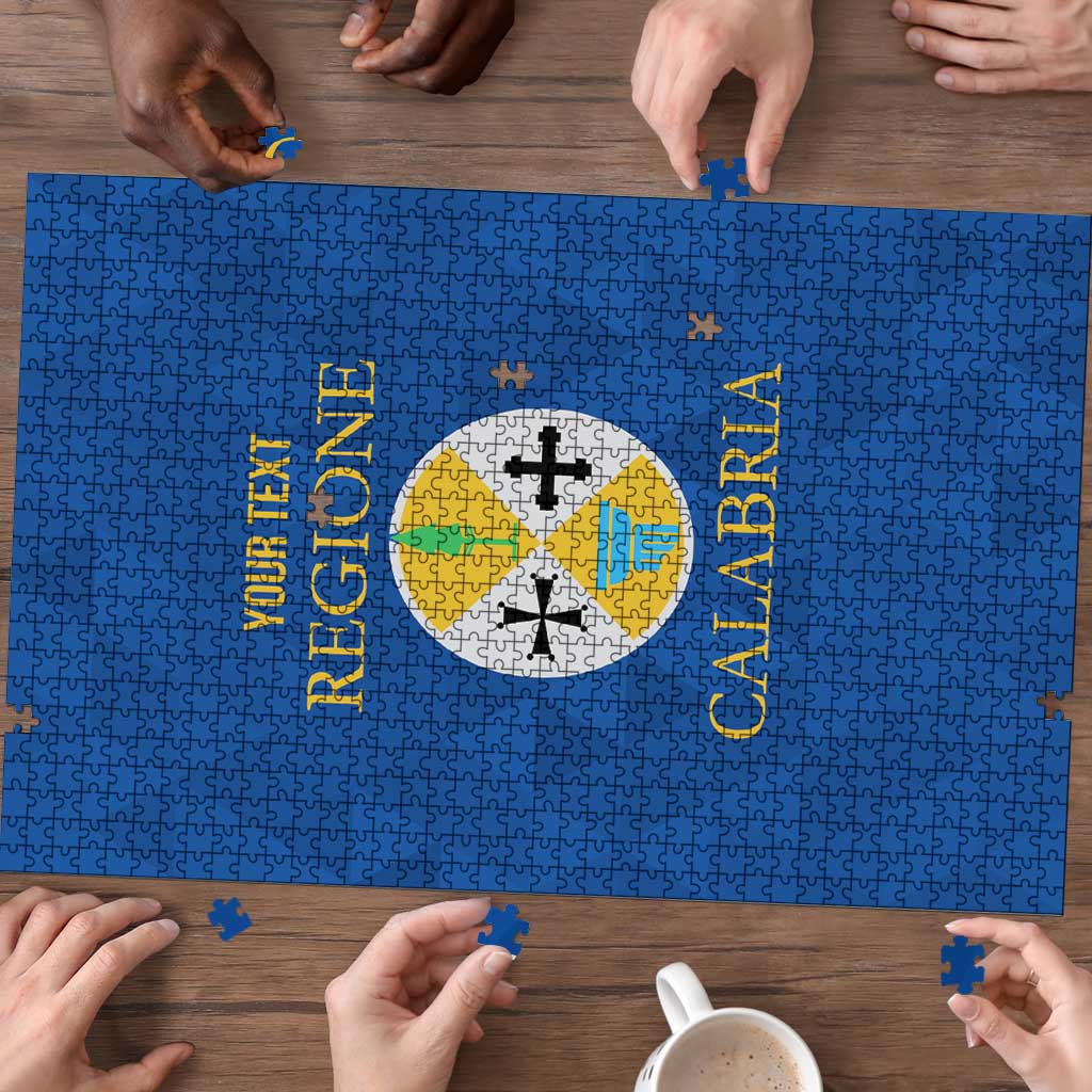 Personalized Italy Calabria Puzzle Inspiration Flags Style - Wonder Print Shop