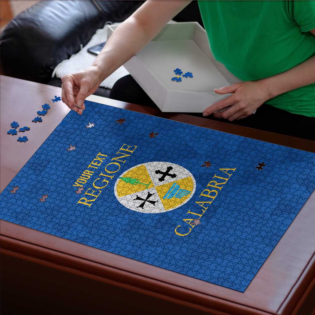 Personalized Italy Calabria Puzzle Inspiration Flags Style - Wonder Print Shop
