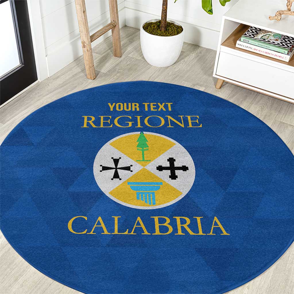 Personalized Italy Calabria Round Carpet Inspiration Flags Style