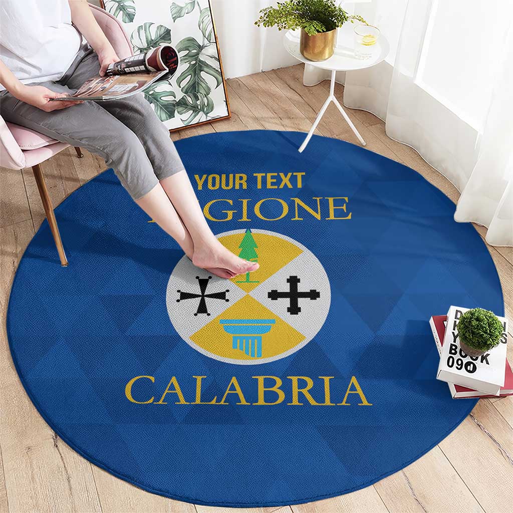 Personalized Italy Calabria Round Carpet Inspiration Flags Style