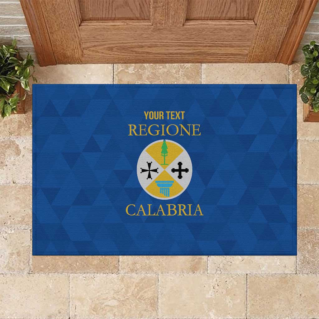 Personalized Italy Calabria Rubber Doormat Inspiration Flags Style