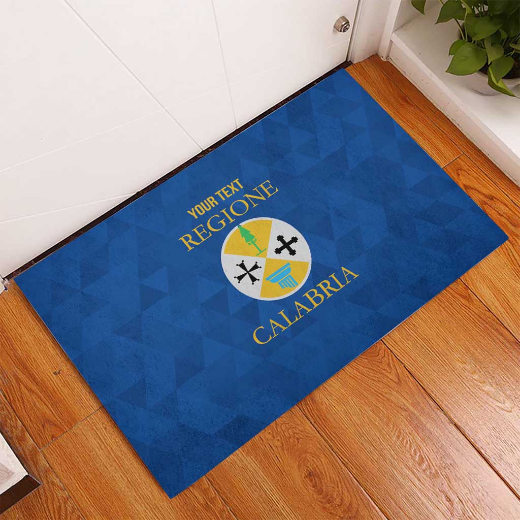 Personalized Italy Calabria Rubber Doormat Inspiration Flags Style