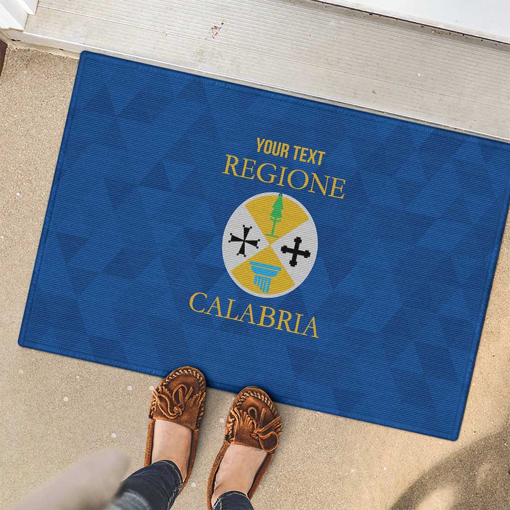 Personalized Italy Calabria Rubber Doormat Inspiration Flags Style