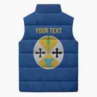 Personalized Italy Calabria Sleeveless Puffer Jacket Inspiration Flags Style - Wonder Print Shop